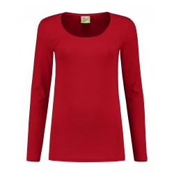 DAMES T-SHIRT L&S 1267 RED