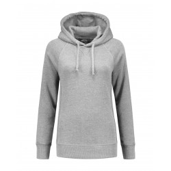 DAMES HOODED SWEATER L&S 3232 GREY HEATHER