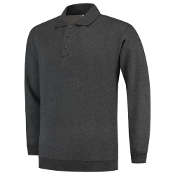POLOSWEATER MET BOORD TRICORP 301005 PSB280 ANTRACIETMELEE