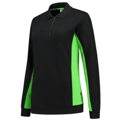 POLOSWEATER TRICORP 302002 ZWART MET LIME
