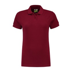 POLOSHIRT L&S BASIC PIQUE SS FOR HER 3535 BORDEAUXROOD